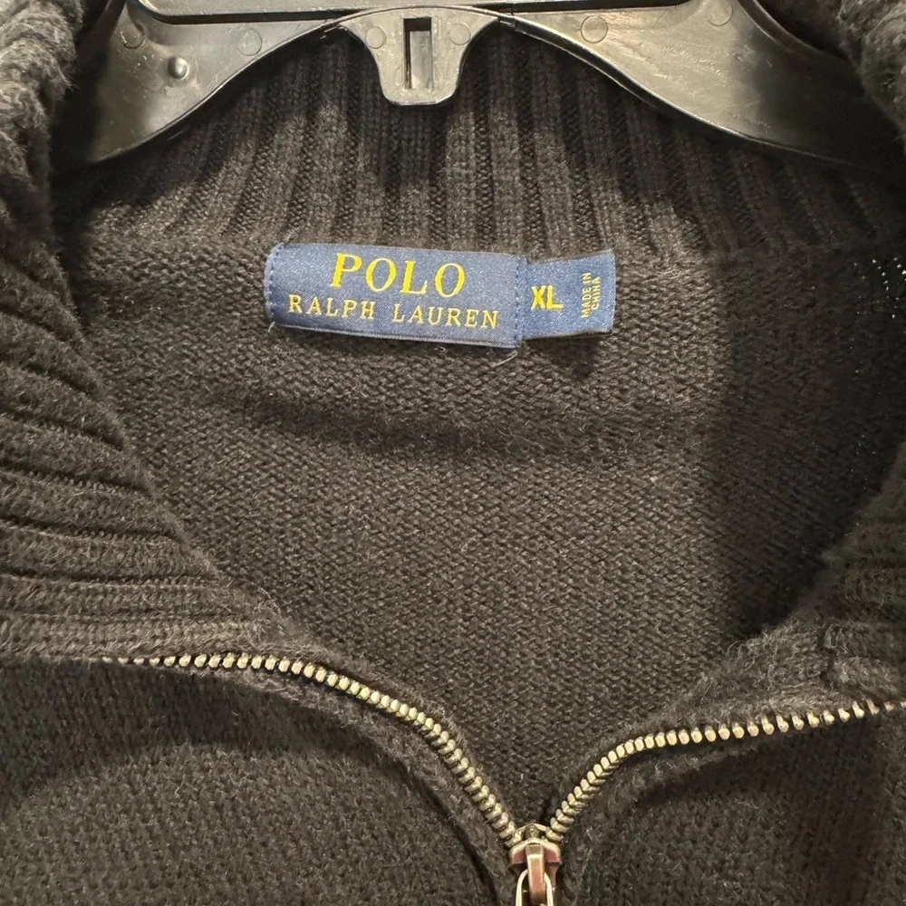 Polo by Ralph Lauren Black Zip Up Sweater